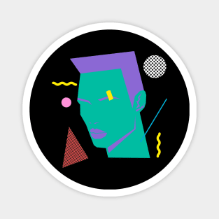 GRACE JONES 80S STYLE GEOMETRIC Magnet